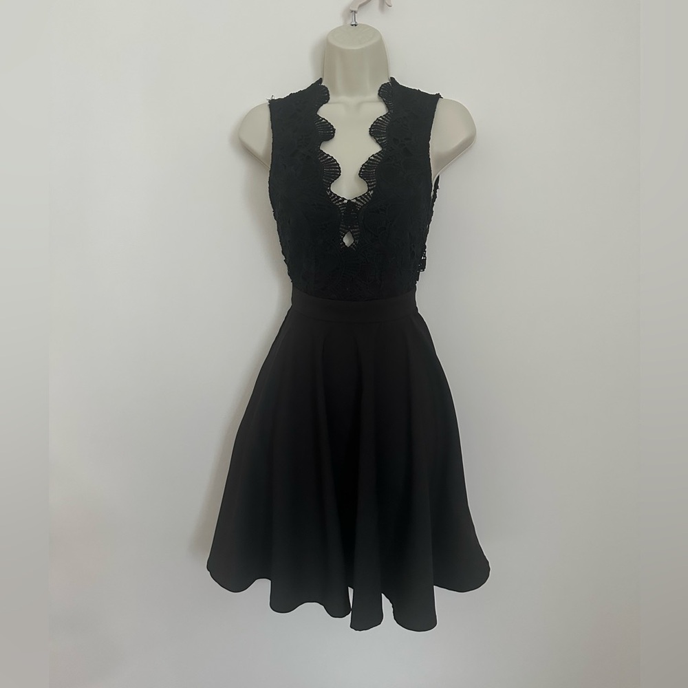Charlotte Russe Black Fit and Flare Cocktail Dress
